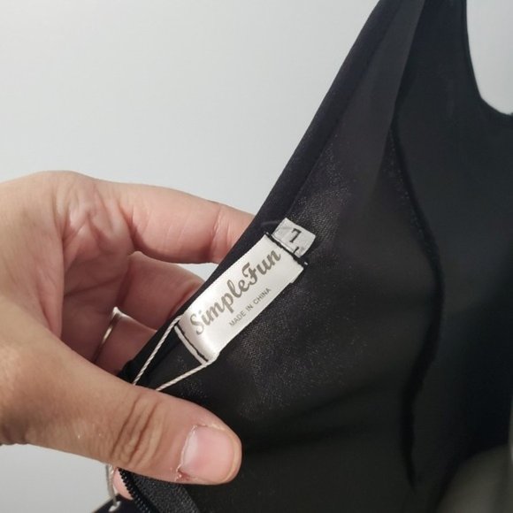 Simple Fun Mod Sheath Dress Black Large - Picture 3 of 6